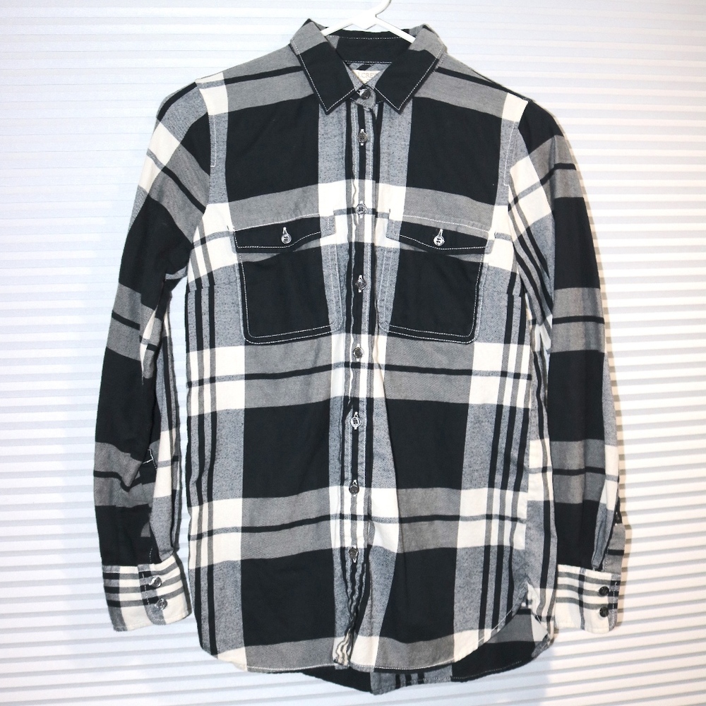 J. Crew plaid button front